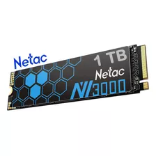 Hd Ssd M2 Nvme 2280 Netac Nv3000 1 Tera 1 Tb Pci-e 3.0 Gen4 Cor Preto Com Azul