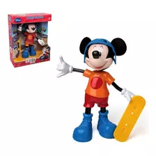 Brinquedo Infaltil Boneco 27cm Mickey Radical Com Som Elka 