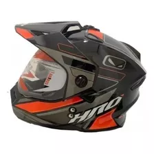 Casco Cross Hro Mx-330 Blouk Negro Neon Orange - Gkmotos.uy