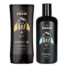 Leave-in Baboon 240ml Creme Cabelo + Shampoo Cabelo E Barba