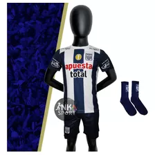 Uniforme Alianza Lima Niño 2023 Blanquiazul + Medias