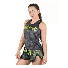 Conjunto Muay Thai Regata Nadador E Short Dragon Verde