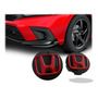 4 Centros De Rin Honda Fit Negro/logo Rojo 58 Mm