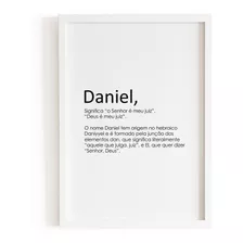 Quadro Decorativo Nome Daniel - A4