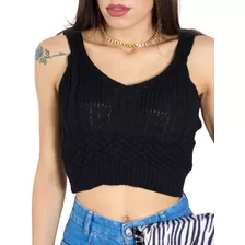 Cropped Feminino Alça Trancinhas Tendência Verão Blogueira