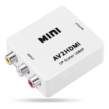 Mini Conversor Av 3rca Para Hdmi Up Scaler 1080p