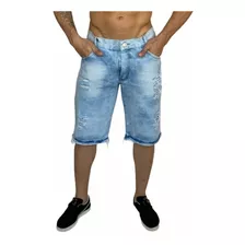 Bermuda Jeans Masculina Com Lycra Elastano