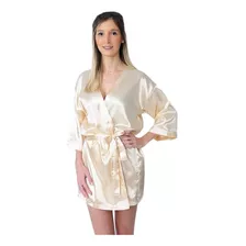 Robe De Cetim Branco Da Luxus - Tam P E Gg