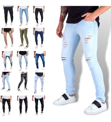 Calça Jeans Masculina Slin Fit Premium 2019 Envio Full