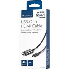 Cable Hdmi - Insignia 6 Usb-c To Hdmi Cable - Black - Model: