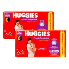 Kit 2 Fralda Roupinha Huggies Supreme Care Tamanho M 80 Unid