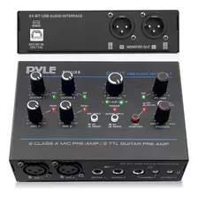 Interfaz De Audio Pyle Pmux6 Usb, Profesional, Compacto