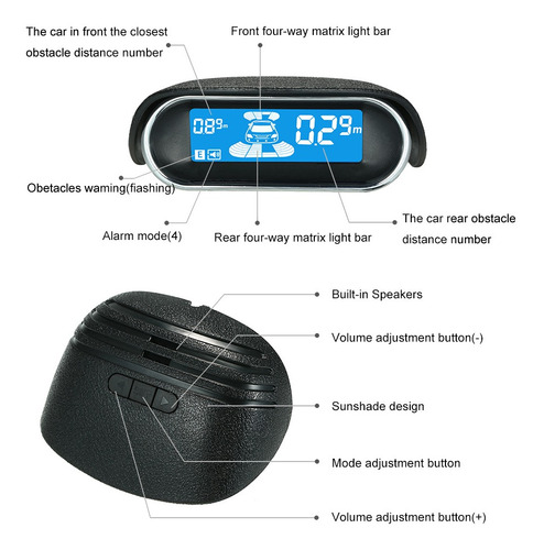 Sensores De Aparcamiento 8/sensores Electrnica Coches Apar Foto 2