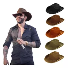 Chapéu Cowboy Country Gustavo Lima Sertanejo Rodeio Aba 7cm