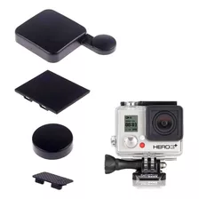 Canalgopro Kit Tampas Protetoras De Lente Com Logo Gopro 3+4