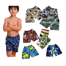 Bermuda Tactel Infantil Kit 2 Bermudas