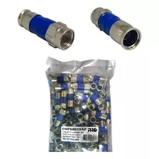 Conector Rg6 De Compressão Profissional Cabo Coaxial 50pç