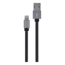 Cable iPhone 1.2 Mts Goma Plano Negro Dlc2508cb