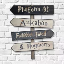 Placa Decorativa Harry Potter - Placas Indicativas Em Mdf