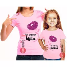 Polos Dia De La Madre Mamá Hijo Hija Flor