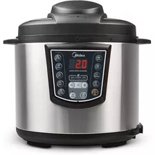 Panela Elétrica Pressão 6 Litros Midea Cor Inox Com Preto 220v