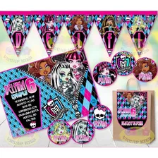 Kit Imprimible Monster High 100% Editable Candy Bar