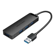 Hub Usb 3.0 Com 4 Portas 5gbps E Micro Usb Auxiliar Vention