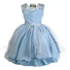 Vestido Infantil Tematico Com Capa Frozen Regata Com Tule
