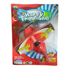 Brinquedo Avião A Corda Infantil Spider Com Luz/som Vermelho