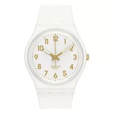 Reloj Swatch Mujer So28w106-s14 Classic White Bishop Color De La Malla Blanco Color Del Bisel Blanco Color Del Fondo Blanco