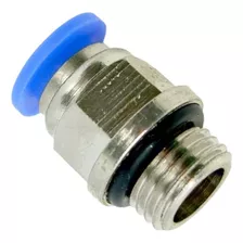 Conexao Pneum/ Engate Rapido Conector Reto Macho Tubo 06x1/4