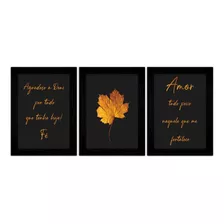 Kit3 Quadros Decorativos Agradeço Deus Tudo Que Tenho Hoje