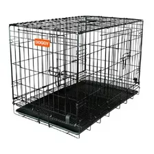 Jaula Transportadora Metalica Pegable Para Perro 77x47x57 Cm