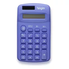 Mini Calculadora De Bolso 08 Dígitos Elgin Portátil Azul