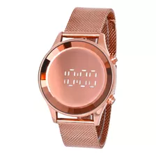 Relogio Lince Feminino Digital Led Ldr4648l Rxrx Rose Preto