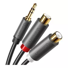 Cabo De Áudio Ugreen Jack 3,5 Mm Macho A 2rca Hembra 25 Cm