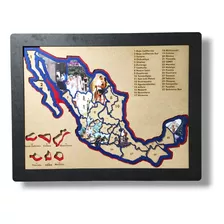Amor Map - Mapa México Para Llenar Con Fotografías 60*40 Cm