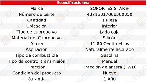 Cubrepolvo P/junta Lado Caja S.star R12 L4 1.6l 83 A 84 Foto 2