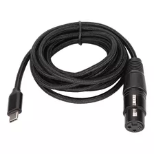 Tipo C Microfone Cabo Usb Para Xlr Fêmea Able Baixo Ruído