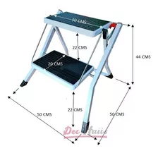 Escalera Plegable 2 Peldaños Magna Altura 44 Cms / Dec Haus