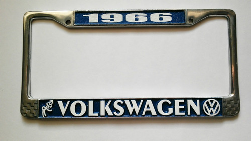 Volkswagen Porta Placa Metal Personalizable Portaplaca Azul Foto 2