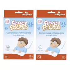 Fever Friends Compressa Refrescante Alívio Febre Kit Com 2