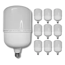 Kit 10 Lâmpadas Led Bulbo 65w E27 Bivolt 6500k Branca Fria