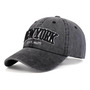 Boné Baseball New York Ajustável Bordado Gray Free [calcomanías]