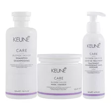 Kit Keune Completo Home Care Blonde Savior 3 Produtos