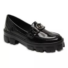 Sapato Feminino Oxford Mocassim Verniz Tratorado Dona Beja