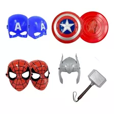 Mascara Thor Capitão America E Homem Aranha Martelo E Escudo