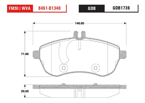 Balata Delantera Low Trw Mercedes Benz C220 2017 Curva Foto 2