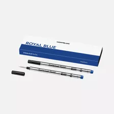 Original Refil Caneta Montblanc Rollerball Cor Azul M Cx/ 2