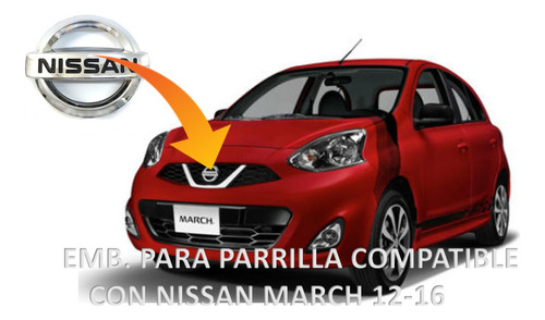 Emb. Para Parrilla Compatible Con Nissan March 12-16 Foto 2